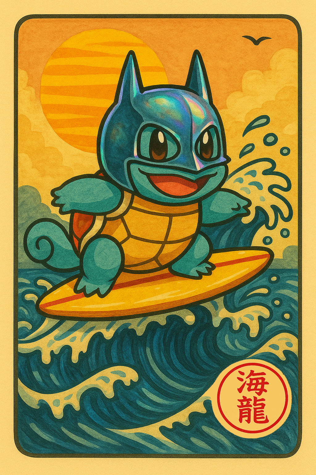 Squirtle Surfing (Sold out)