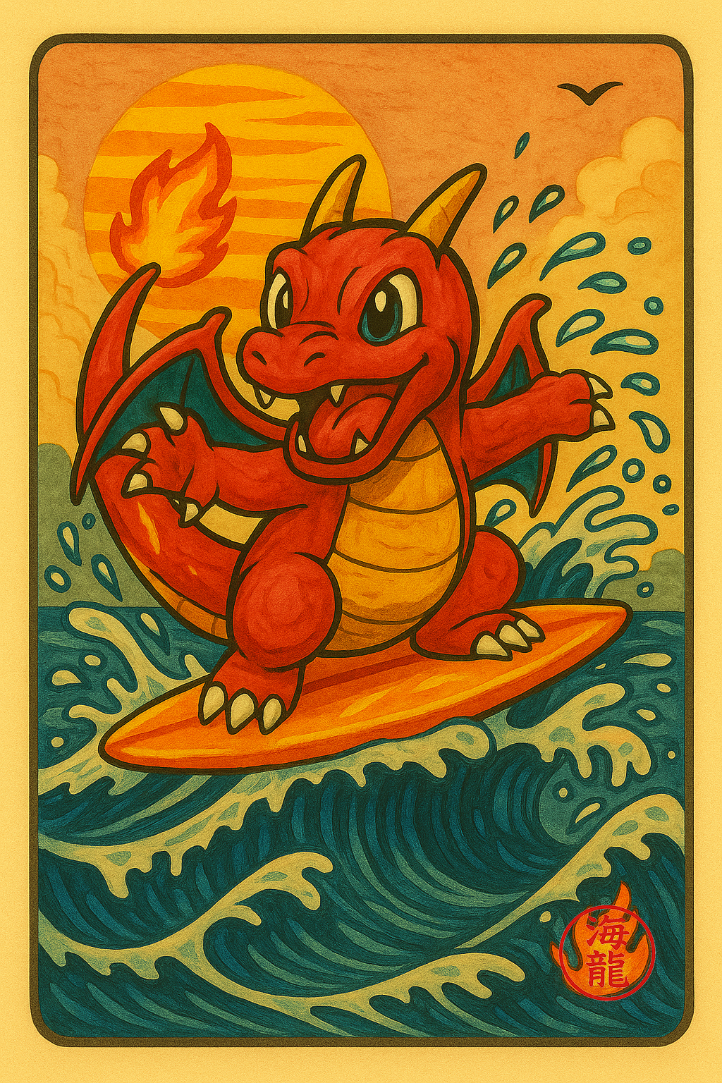 Charizard Surfing (Sold out)